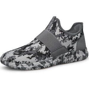 Mens Camo Grey Running Shoes Breathable Lightweight Comfortable Non Slip Sneaker